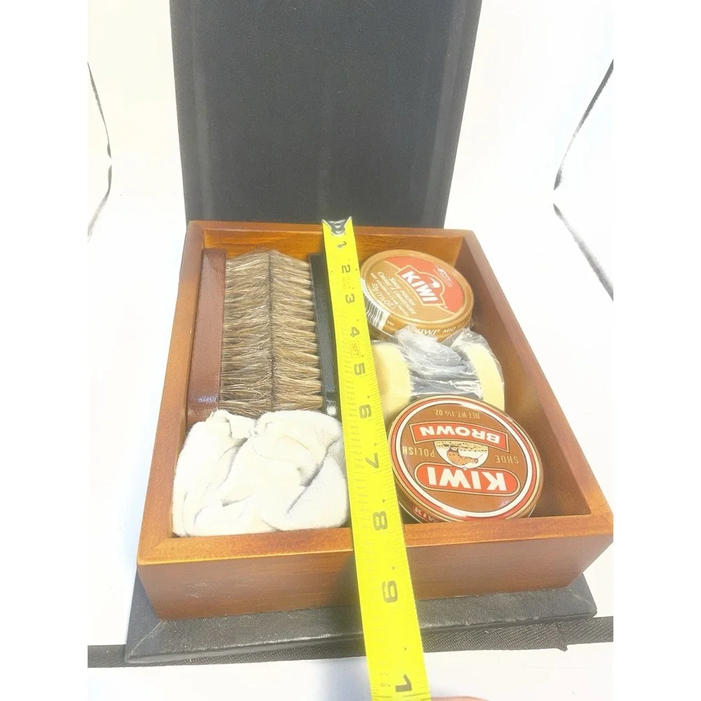 Vintage High-End Executive Shoe Shine Valet Box w/Accessories